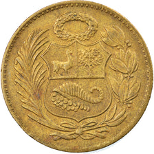 Moneta, Peru, Sol, 1962, EF(40-45), Mosiądz, KM:222