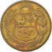 Moeda, Peru, Sol, 1959, VF(30-35), Latão, KM:222