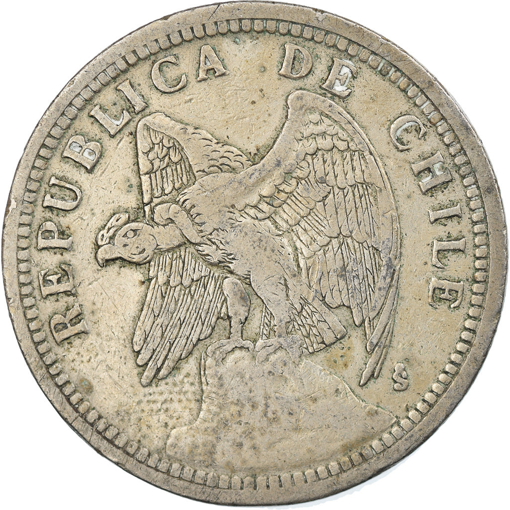Coin, Chile, Peso, 1933, EF(40-45), Copper-nickel, KM:176.1