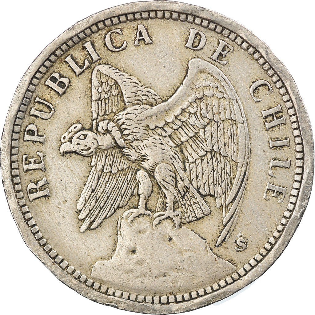 Coin, Chile, Peso, 1933, EF(40-45), Copper-nickel, KM:176.1