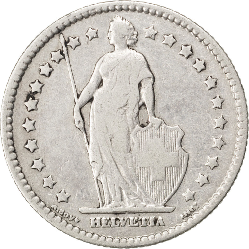 Svizzera, Franc, 1904, MB, Argento, KM:24