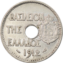 Coin, Greece, George I, 20 Lepta, 1912, AU(55-58), Nickel, KM:64