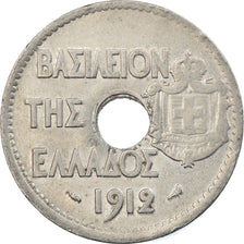 Coin, Greece, George I, 20 Lepta, 1912, AU(55-58), Nickel, KM:64