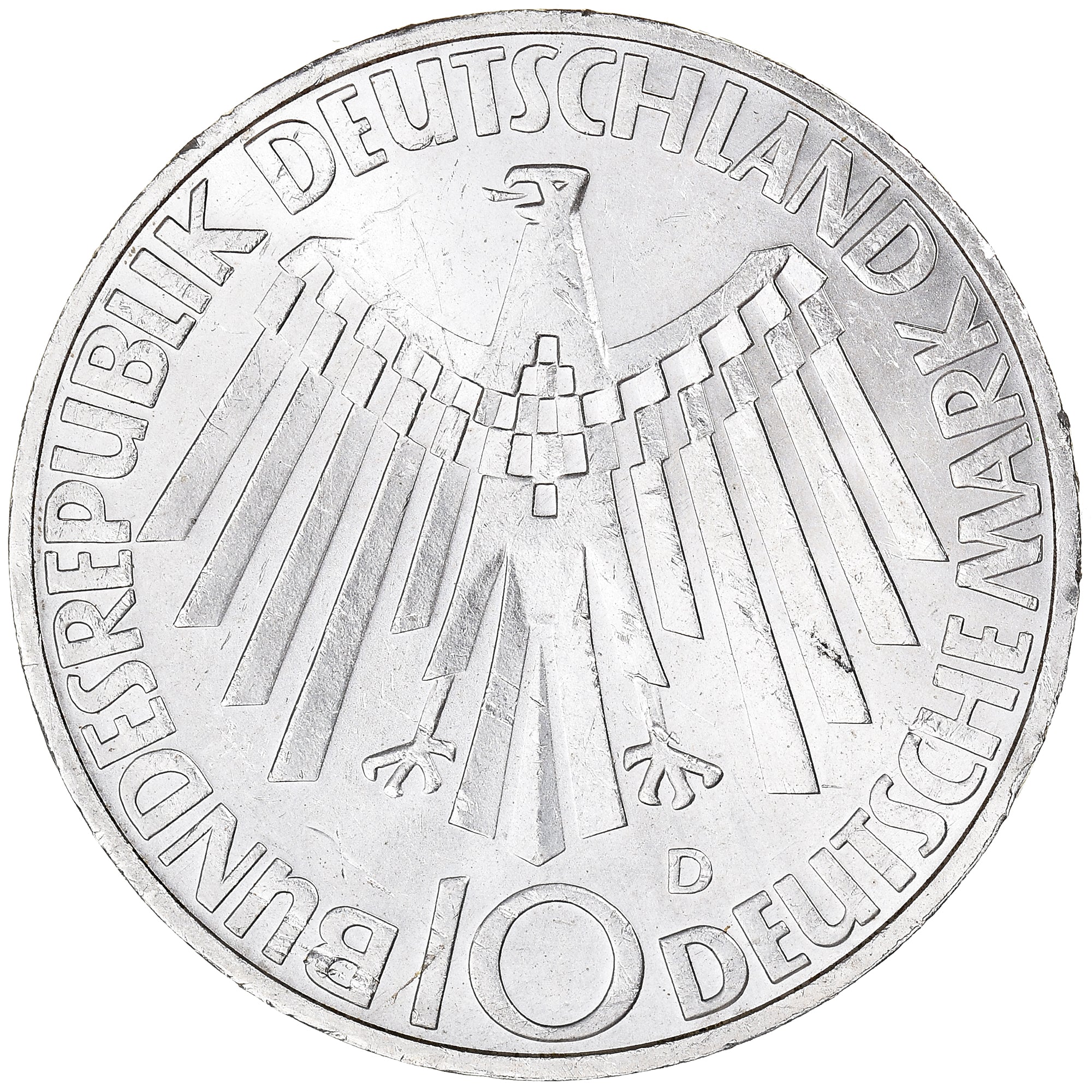 Coin, GERMANY - FEDERAL REPUBLIC, 10 Mark, 1972, Munich, AU(55-58), Silver
