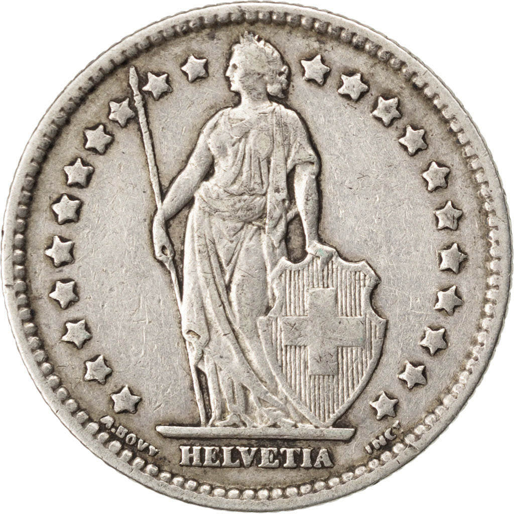 Svizzera, Franc, 1913, BB, Argento, KM:24