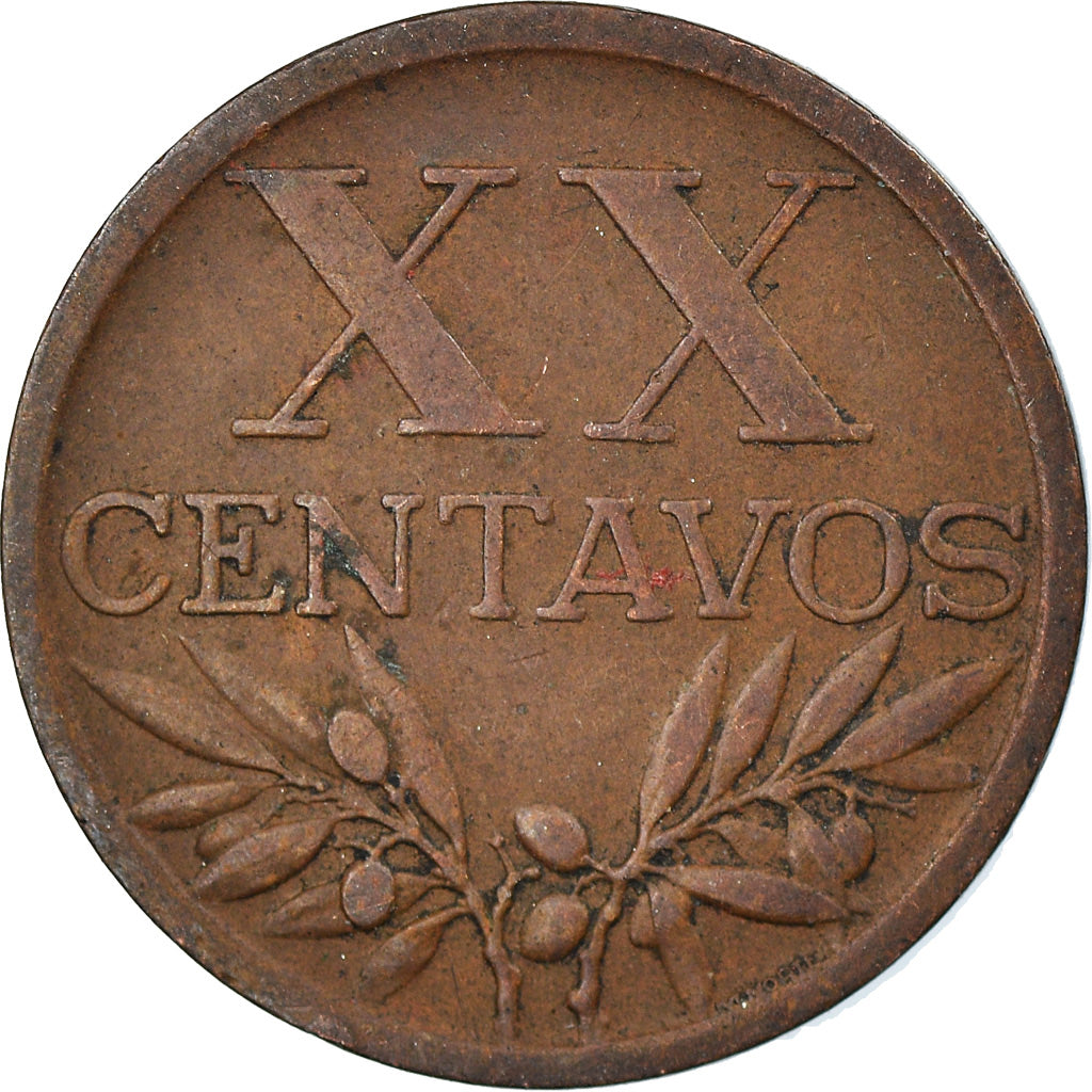 Coin, Portugal, 20 Centavos, 1913, EF(40-45), Silver, KM:562