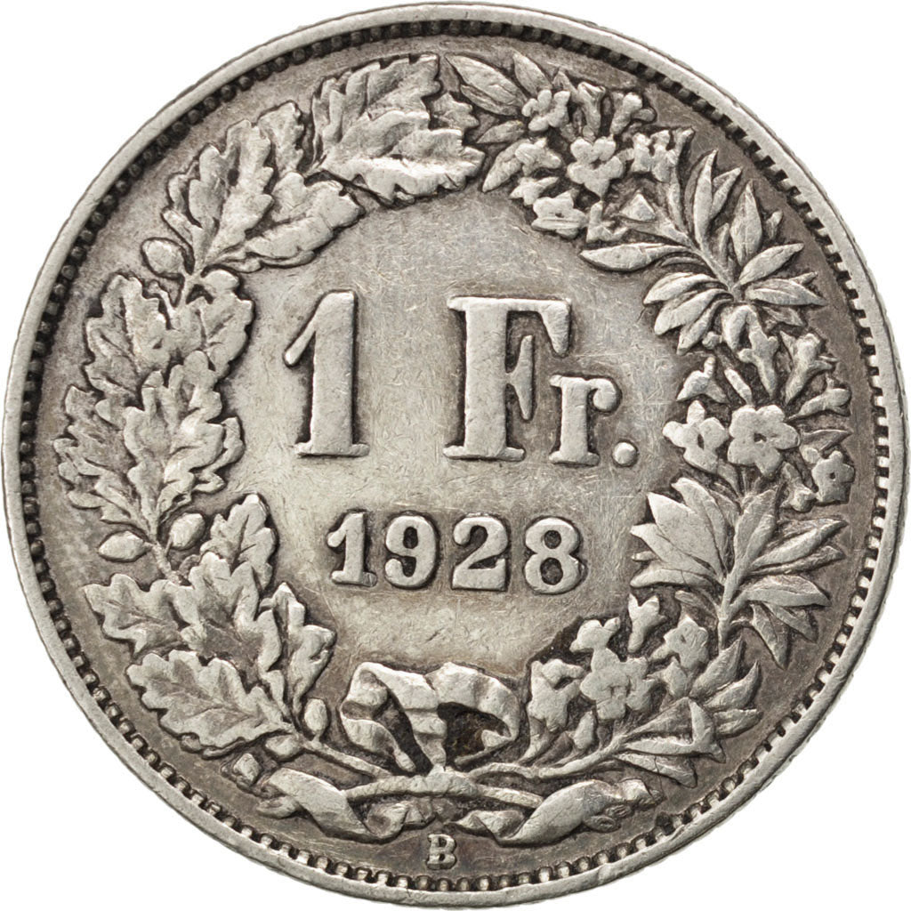 Münze, Schweiz, Franc, 1928, S+, Silber, KM:24