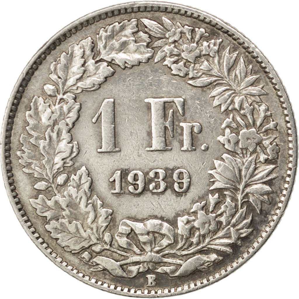 Münze, Schweiz, Franc, 1939, SS, Silber, KM:24