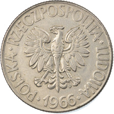 Munten, Polen, 10 Zlotych, 1966, Warsaw, ZF, Copper-nickel, KM:50