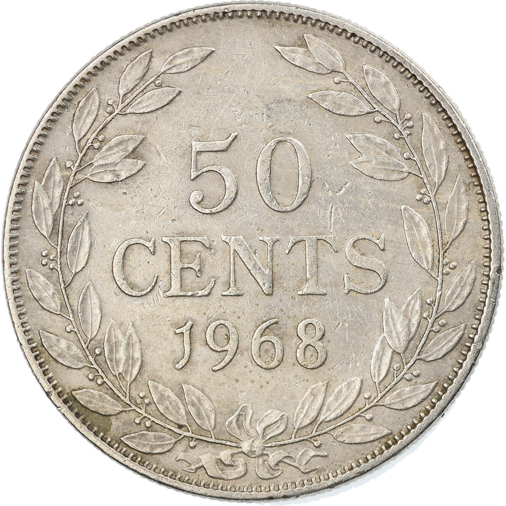 Coin, Liberia, 50 Cents, 1968, EF(40-45), Copper-nickel, KM:17a.2