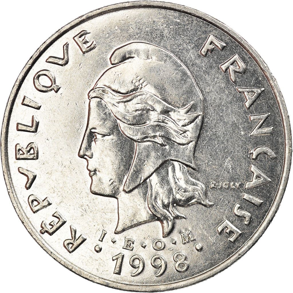 Coin, French Polynesia, 50 Francs, 1998, Paris, EF(40-45), Nickel, KM:13