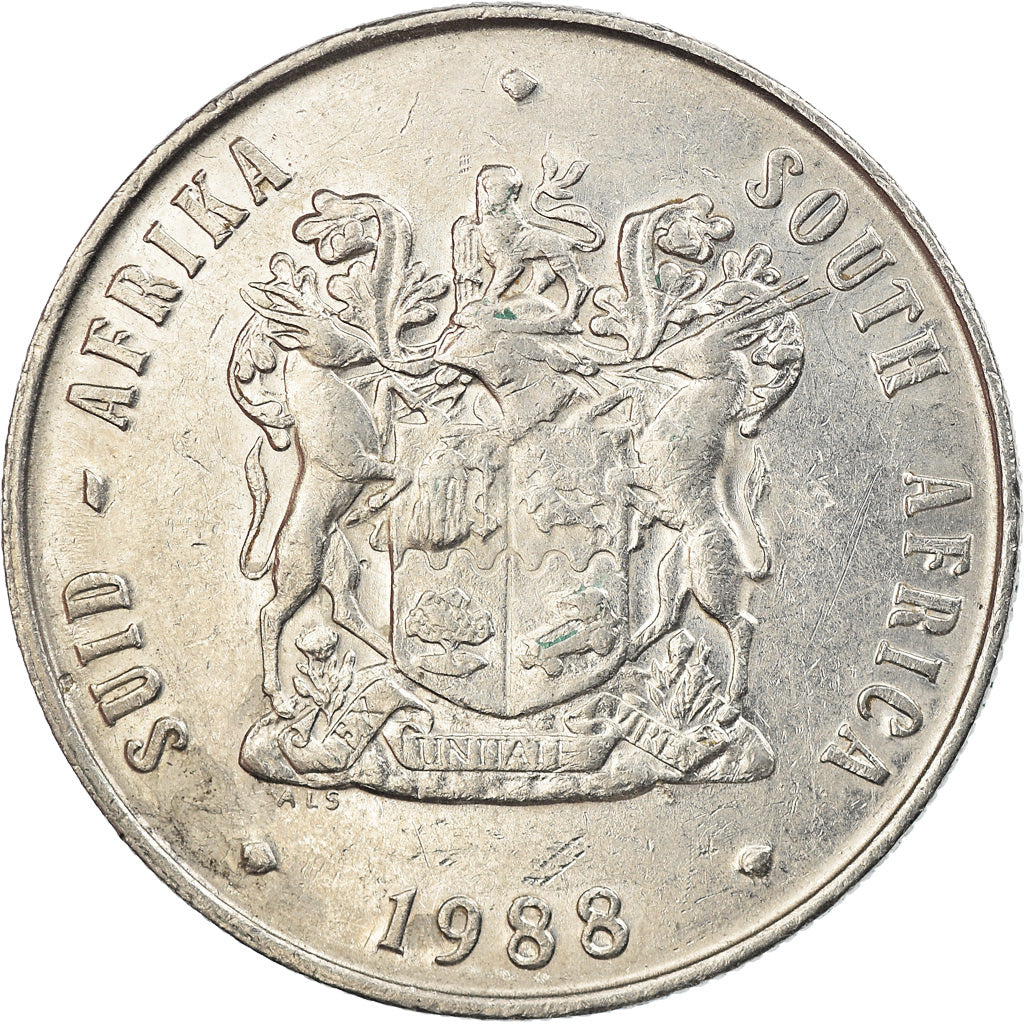 Coin, South Africa, Rand, 1988, EF(40-45), Nickel, KM:88a