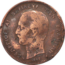 Coin, Greece, George I, 5 Lepta, 1882, VF(20-25), Copper, KM:54
