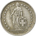 SWITZERLAND, Franc, 1958, KM #24, EF(40-45), Silver, 23.2, 5.01