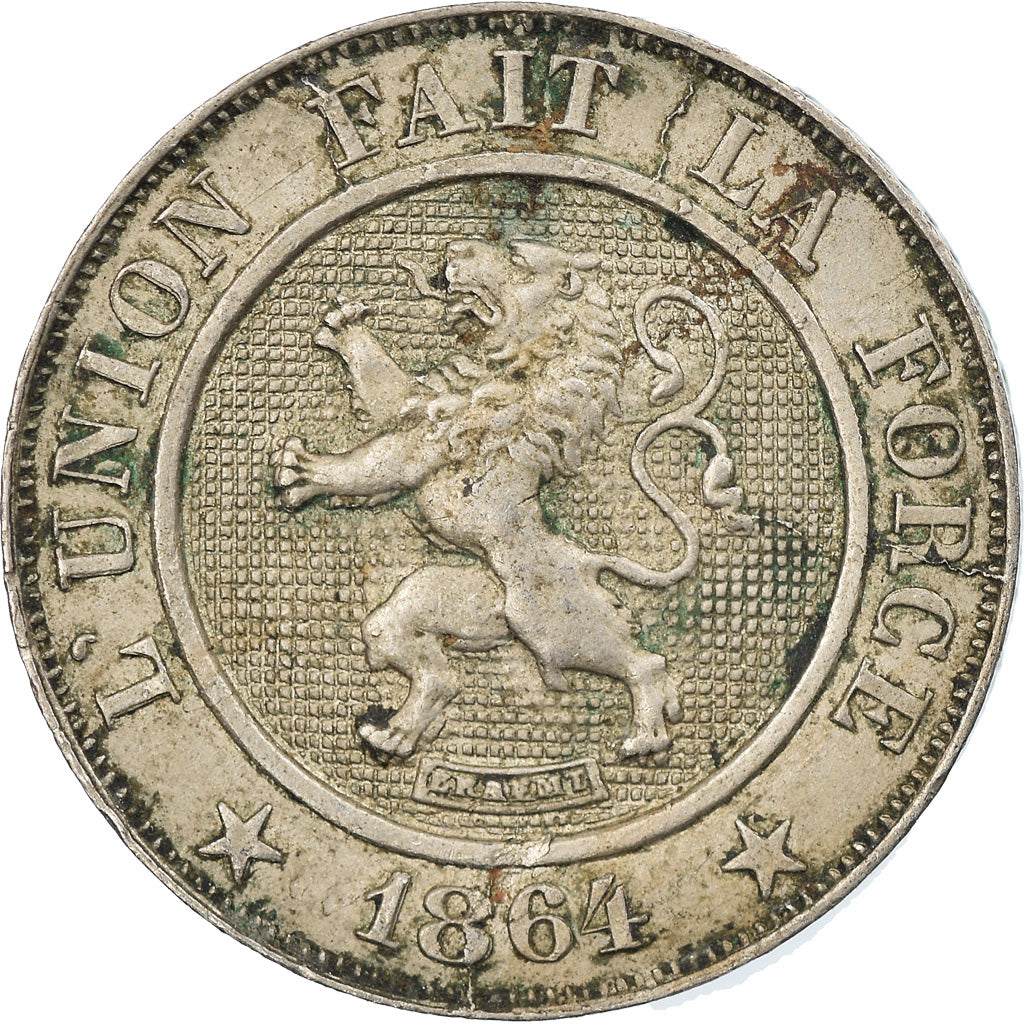 Coin, Belgium, Leopold I, 10 Centimes, 1864, EF(40-45), Copper-nickel, KM:22