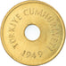 Coin, Turkey, 2-1/2 Kurus, 1949, EF(40-45), Brass, KM:885