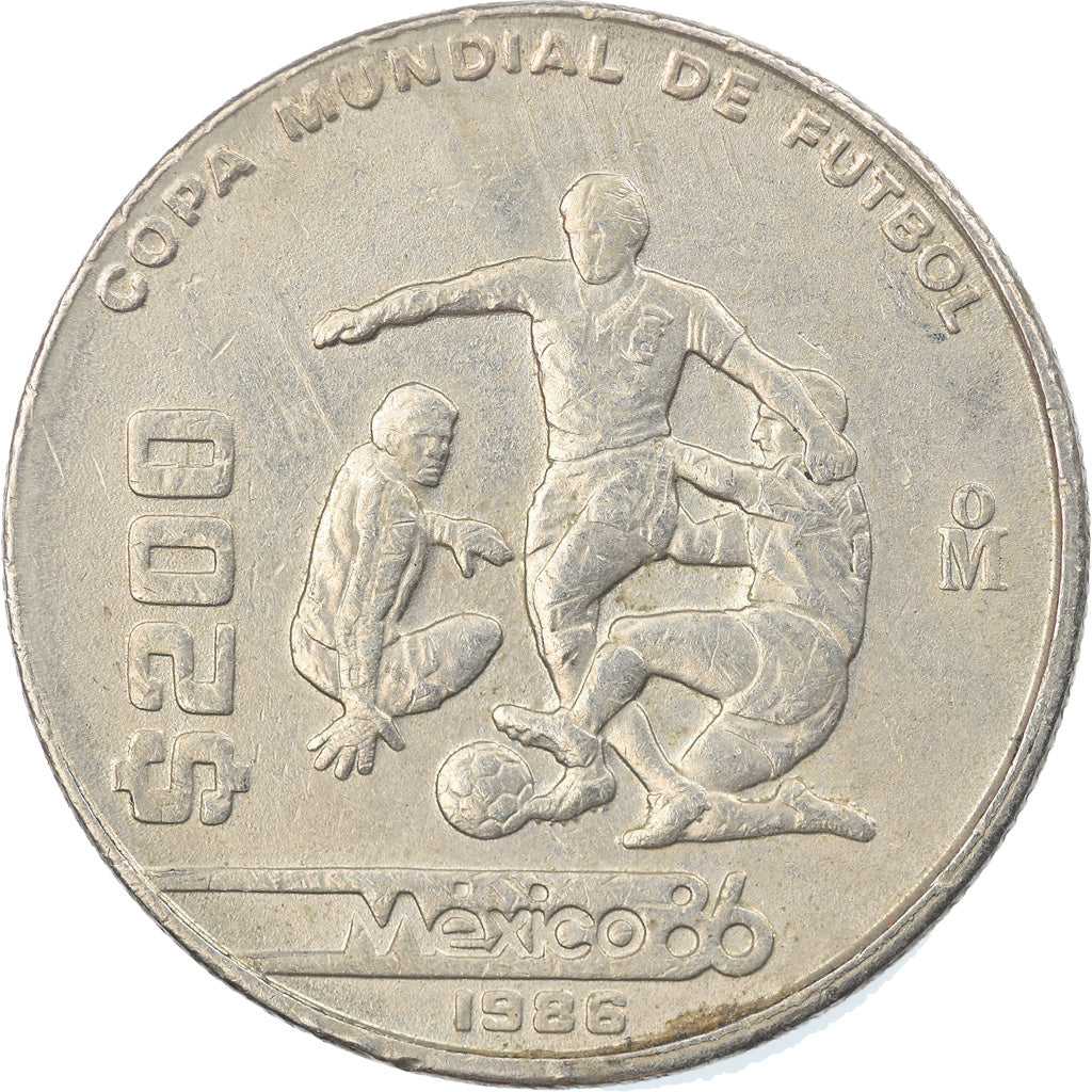 Moneda, México, 200 Pesos, 1986, Mexico City, MBC, Cobre - níquel, KM:525