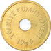 Coin, Turkey, 2-1/2 Kurus, 1949, EF(40-45), Brass, KM:885