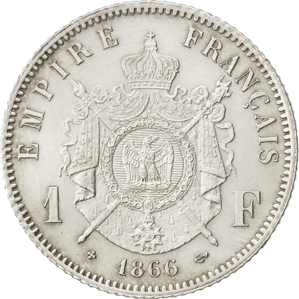 Munten, Frankrijk, Napoleon III, Napoléon III, Franc, 1866, Strasbourg, PR