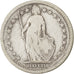 Moneda, Suiza, 2 Francs, 1874, BC+, Plata, KM:21