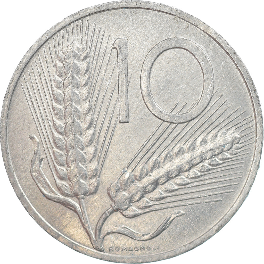 Moneta, Włochy, 10 Lire, 1989, Rome, EF(40-45), Aluminium, KM:93
