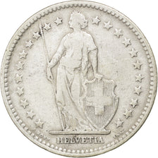 SWITZERLAND, 2 Francs, 1886, KM #21, VF(20-25), Silver, 27.4, 9.72