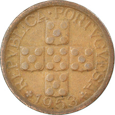 Coin, Portugal, 10 Centavos, 1953, EF(40-45), Bronze, KM:583