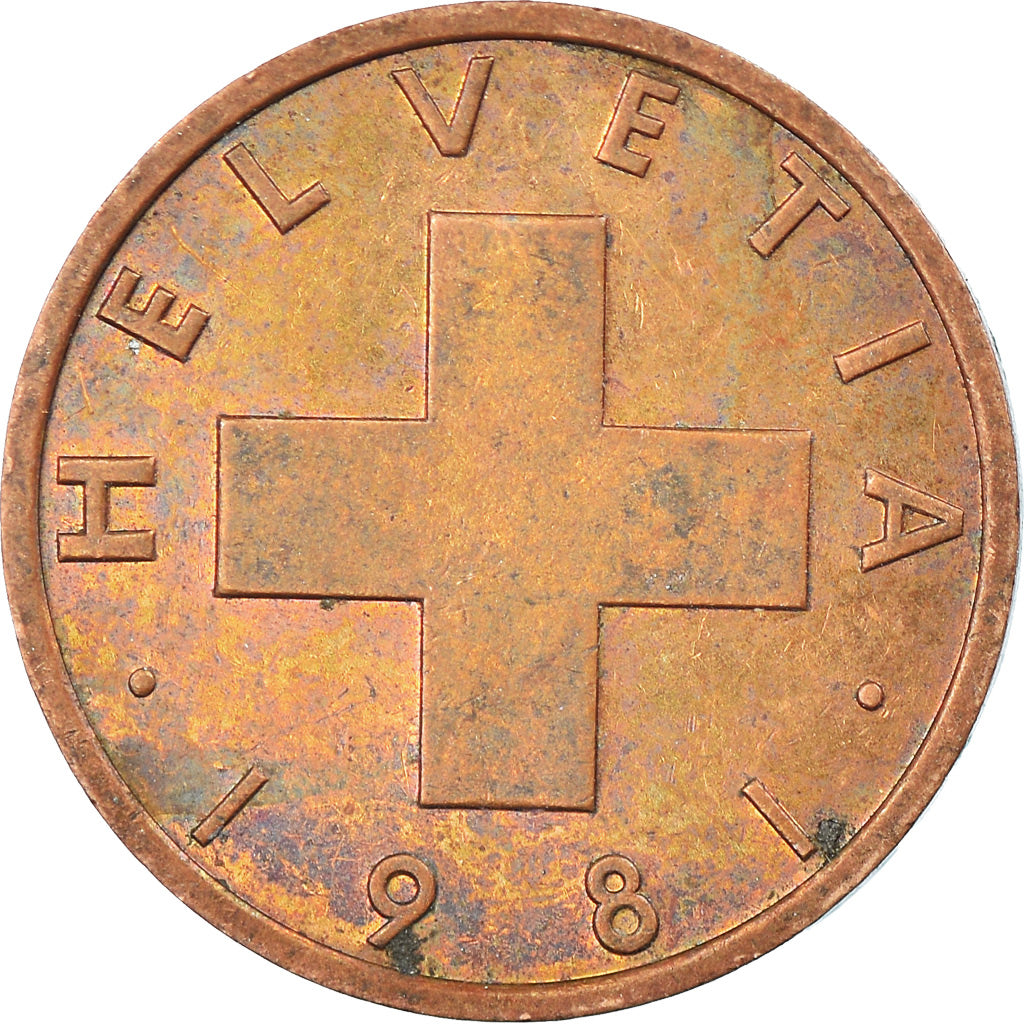 Monnaie, Suisse, Rappen, 1981, Bern, TTB, Bronze, KM:46
