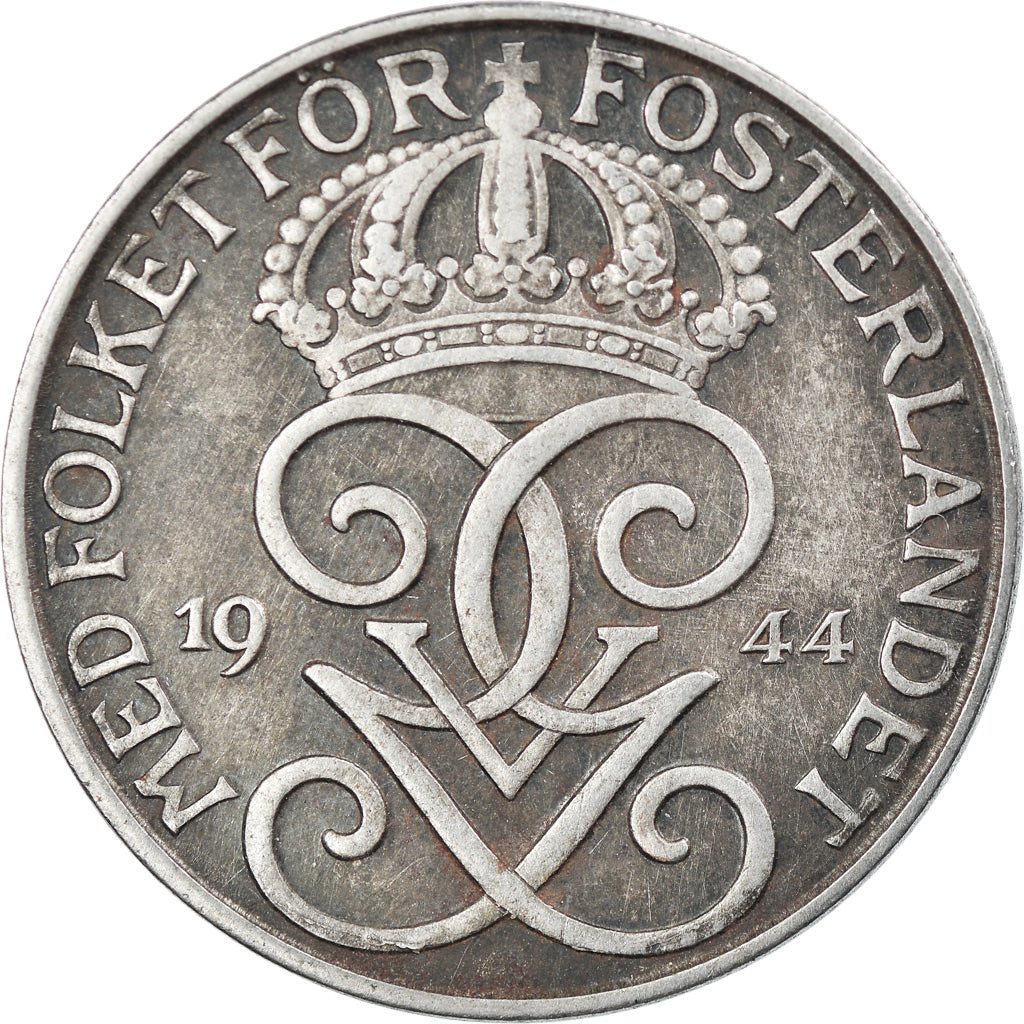 Coin, Sweden, Gustaf V, 5 Öre, 1944, EF(40-45), Iron, KM:812
