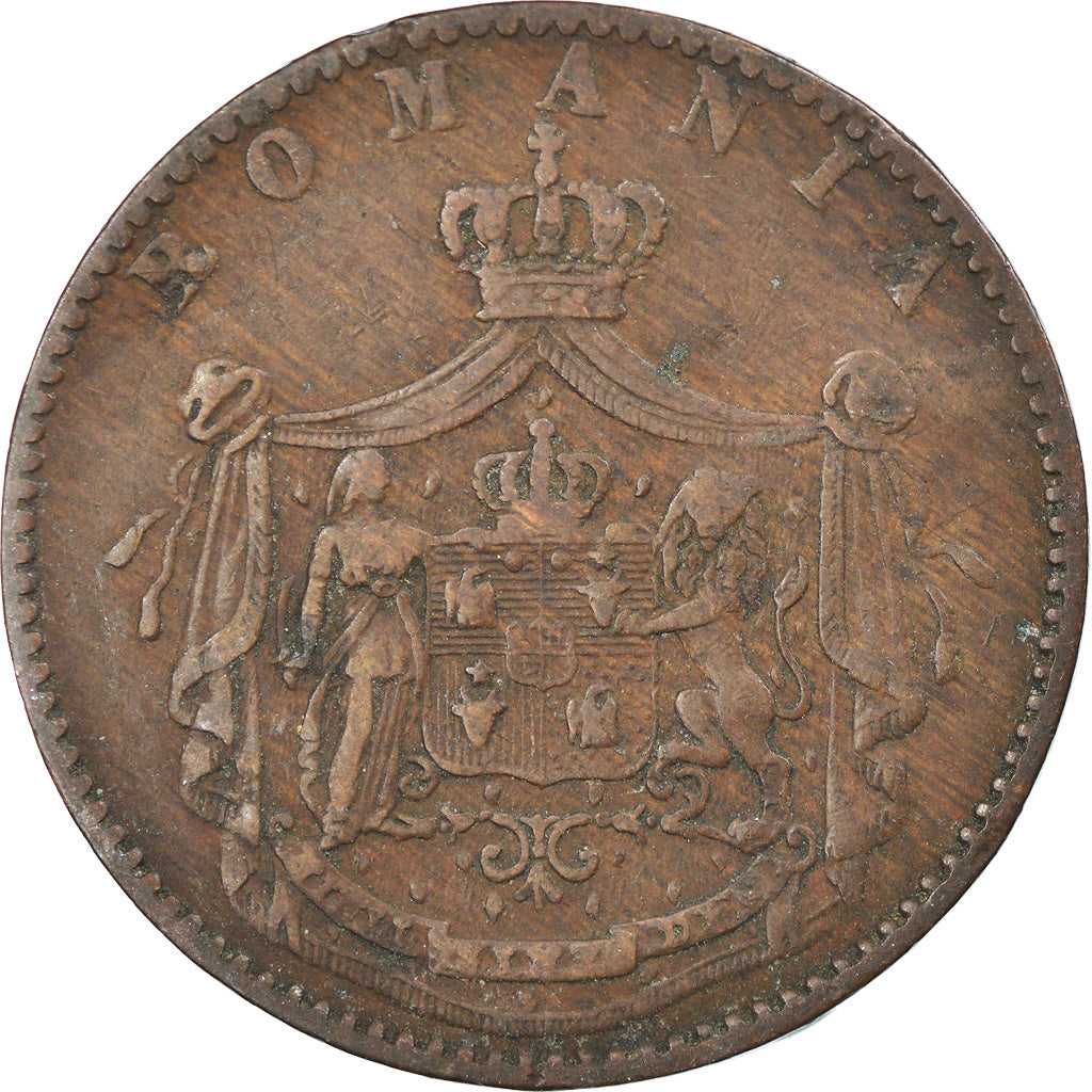 Coin, Romania, Carol I, 5 Bani, 1867, VF(30-35), Copper, KM:3.2