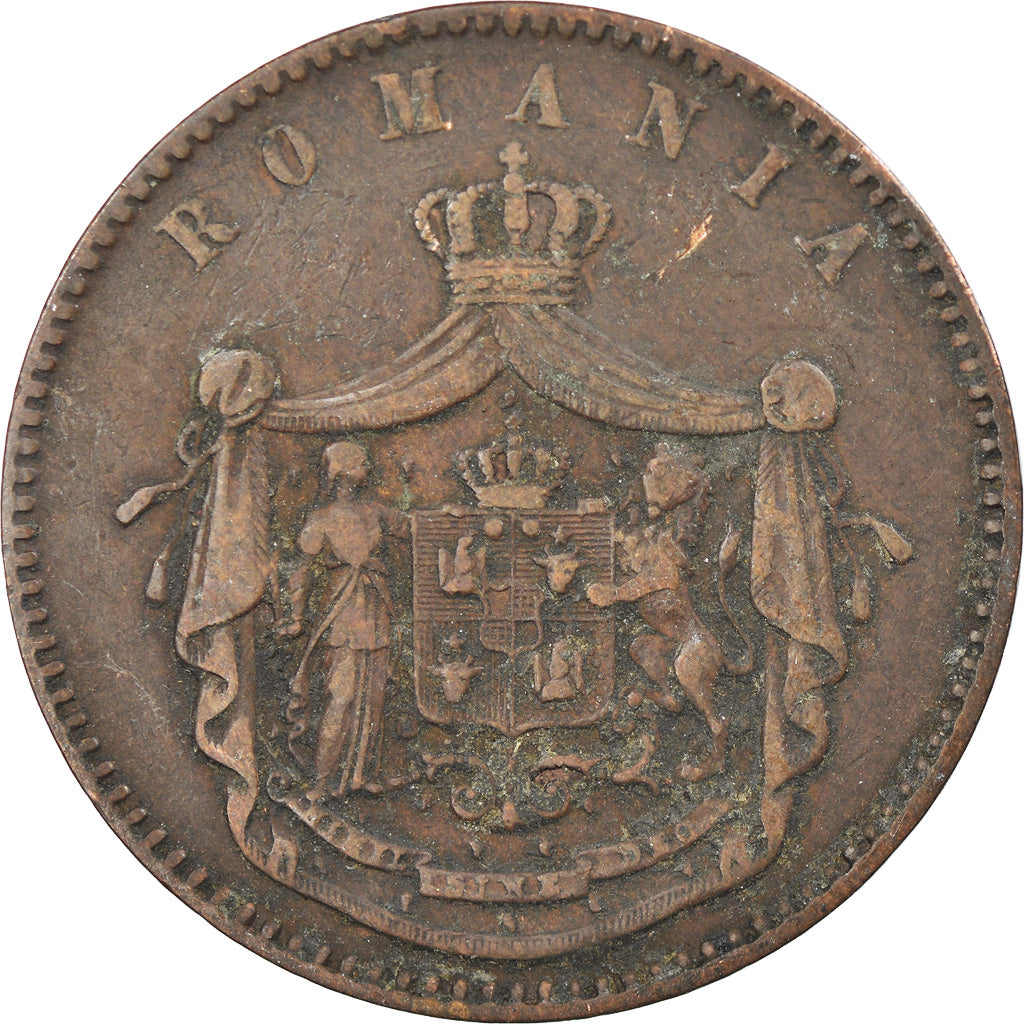 Coin, Romania, Carol I, 10 Bani, 1867, VF(30-35), Copper, KM:4.2