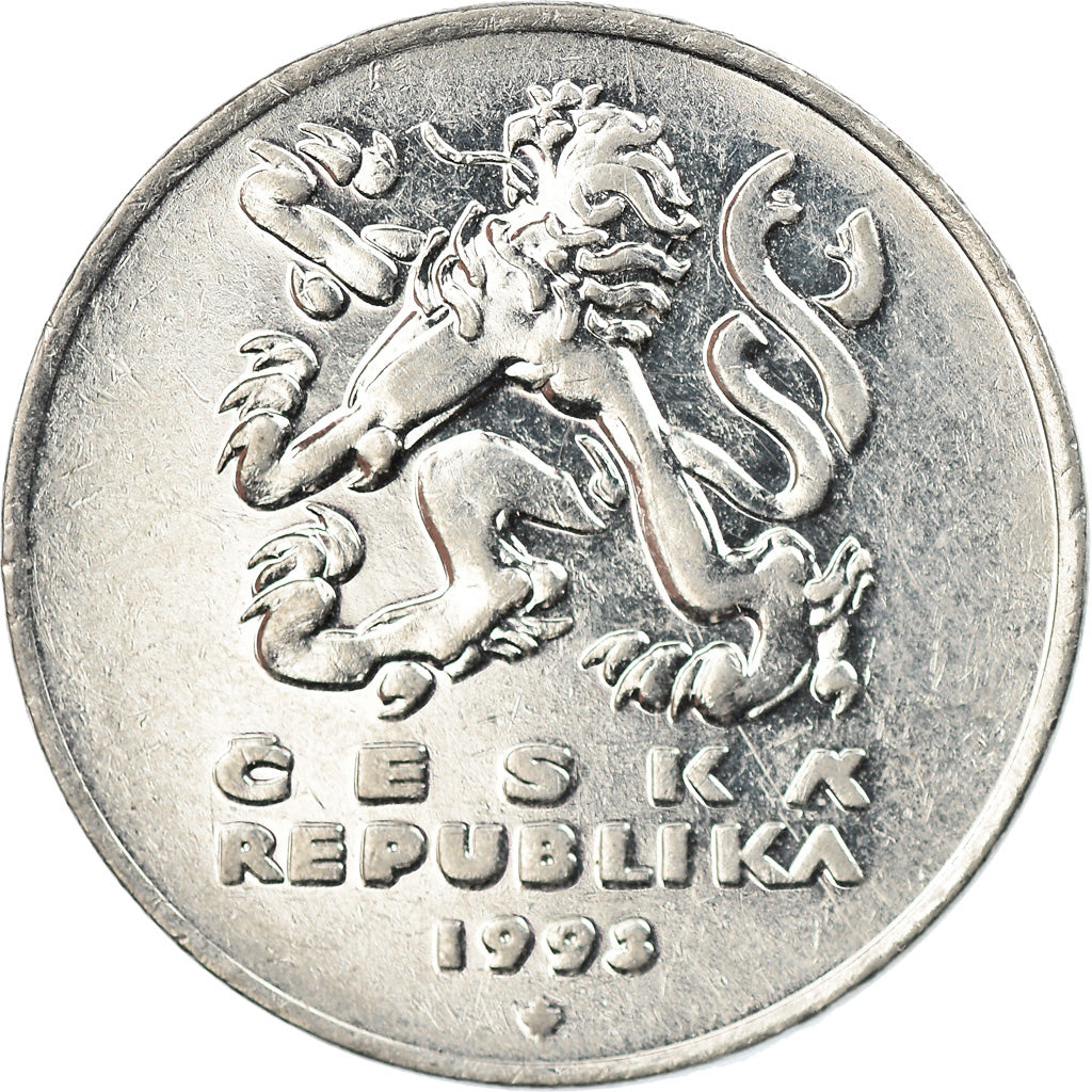 Coin, Czech Republic, 5 Korun, 1995, EF(40-45), Nickel plated steel, KM:8