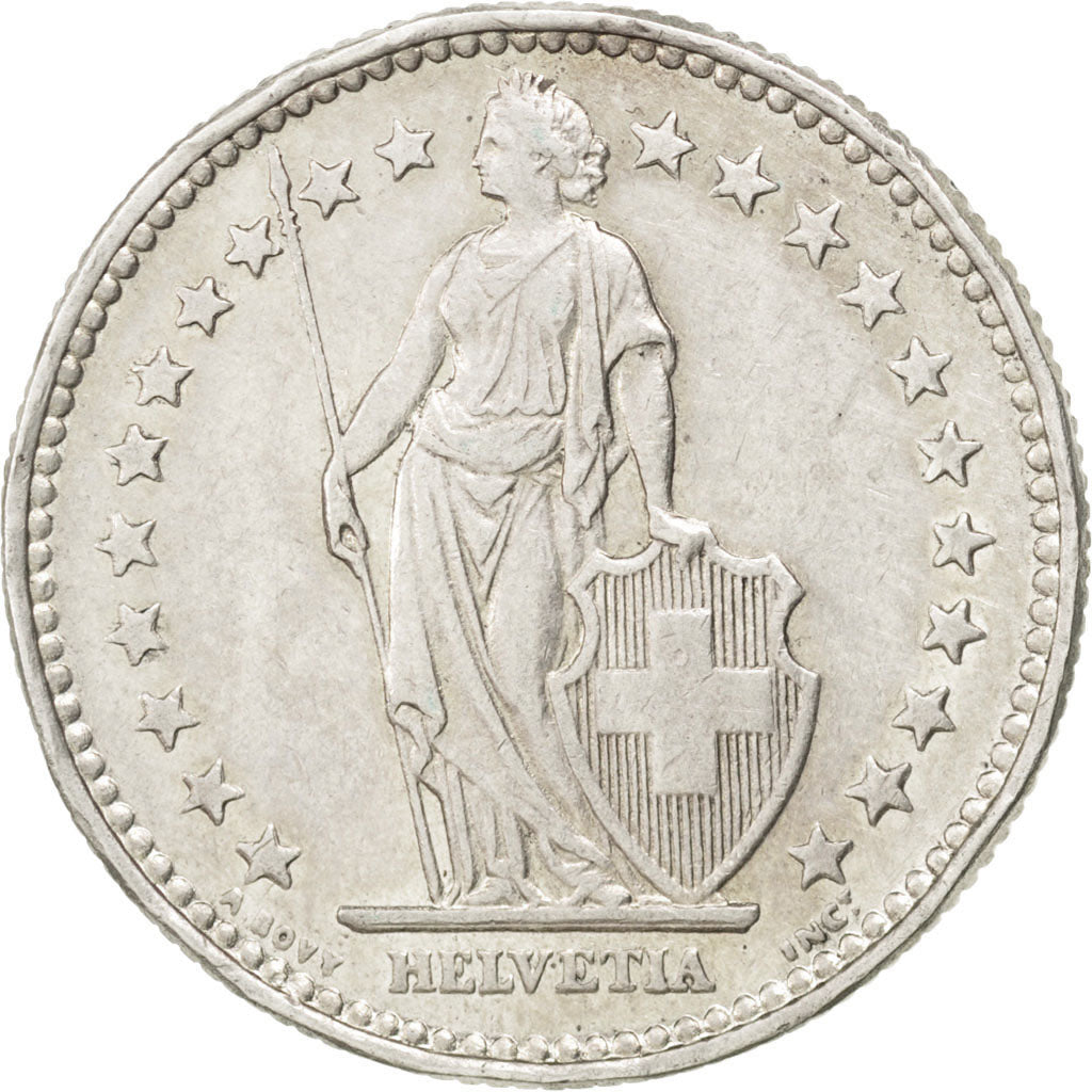 SWITZERLAND, 2 Francs, 1911, KM #21, AU(50-53), Silver, 27.4, 9.95
