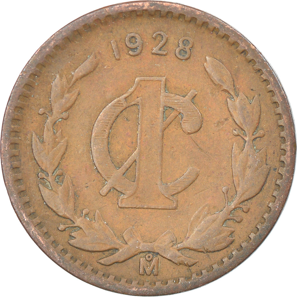 Coin, Mexico, Centavo, 1928, Mexico City, EF(40-45), Bronze, KM:415