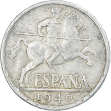 Coin, Spain, 10 Centimos, 1940, VF(30-35), Aluminum, KM:766