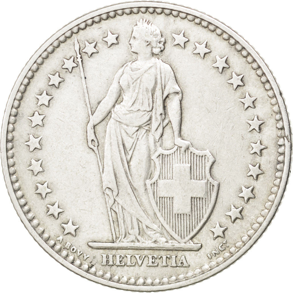 SWITZERLAND, 2 Francs, 1931, KM #21, EF(40-45), Silver, 27.4, 9.96
