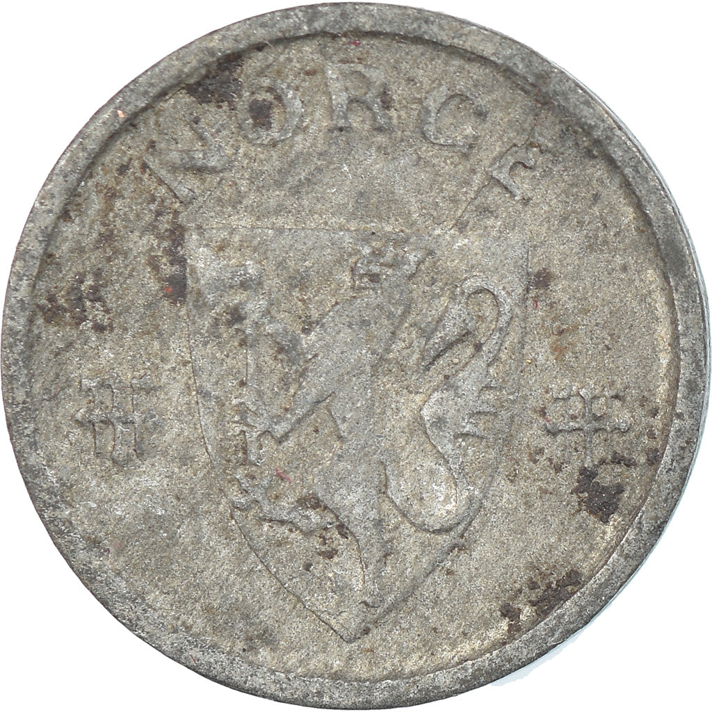 Coin, Norway, Haakon VII, 10 Öre, 1942, VF(30-35), Zinc, KM:389