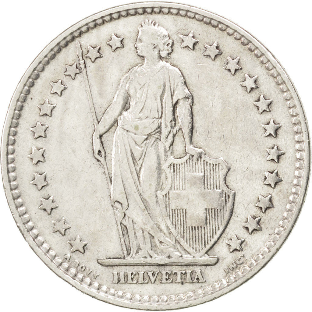 Svizzera, 2 Francs, 1940, BB, Argento, KM:21
