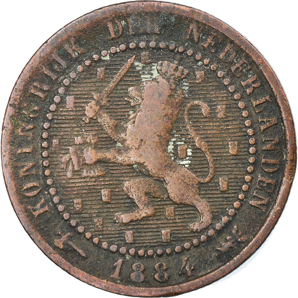 Moeda, Países Baixos, William III, Cent, 1884, VF(30-35), Bronze, KM:107.1