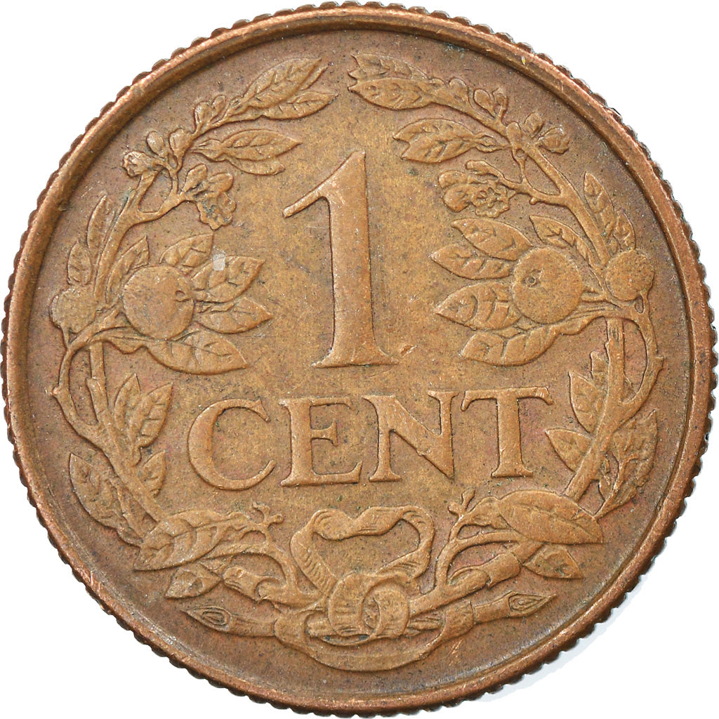 Moeda, Antilhas Neerlandesas, Juliana, Cent, 1957, EF(40-45), Bronze, KM:1