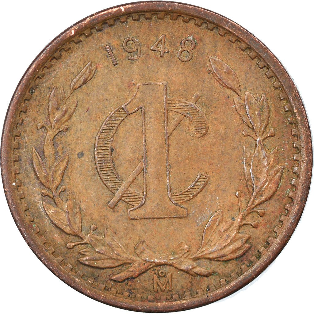 Moneta, Mexico, Centavo, 1948, Mexico City, EF(40-45), Bronze, KM:415