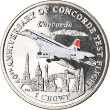 Coin, Isle of Man, Crown, 2009, Pobjoy Mint, Vol d'essai du Concorde, MS(64)