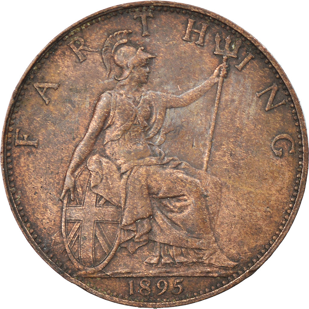 Coin, Great Britain, Victoria, Farthing, 1895, EF(40-45), Bronze, KM:788.1