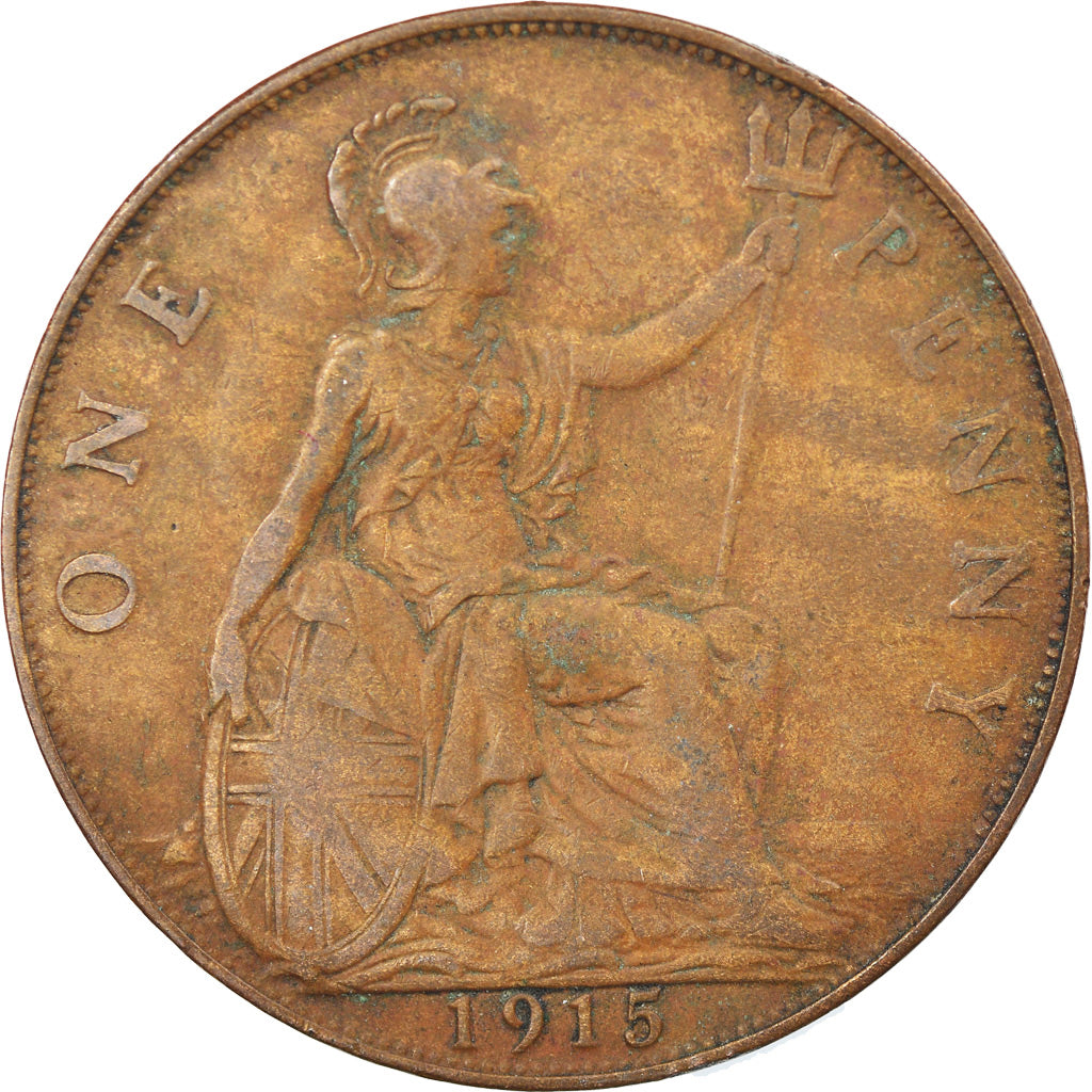 Coin, Great Britain, George V, Penny, 1915, EF(40-45), Bronze, KM:810