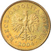 Moneda, Polonia, Margrethe II, Grosz, 2004, Warsaw, MBC, Latón, KM:276