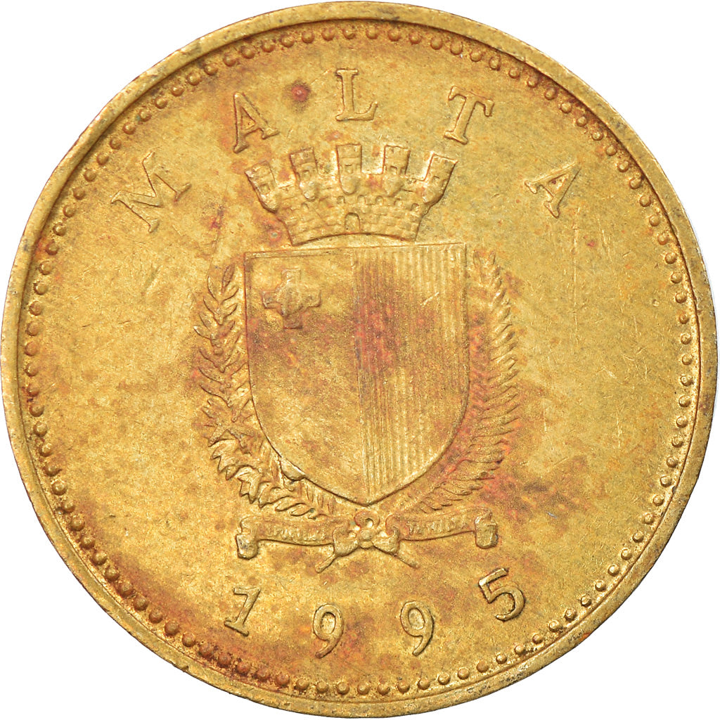 Moeda, Malta, Cent, 1995, Warsaw, EF(40-45), Níquel-Latão, KM:93