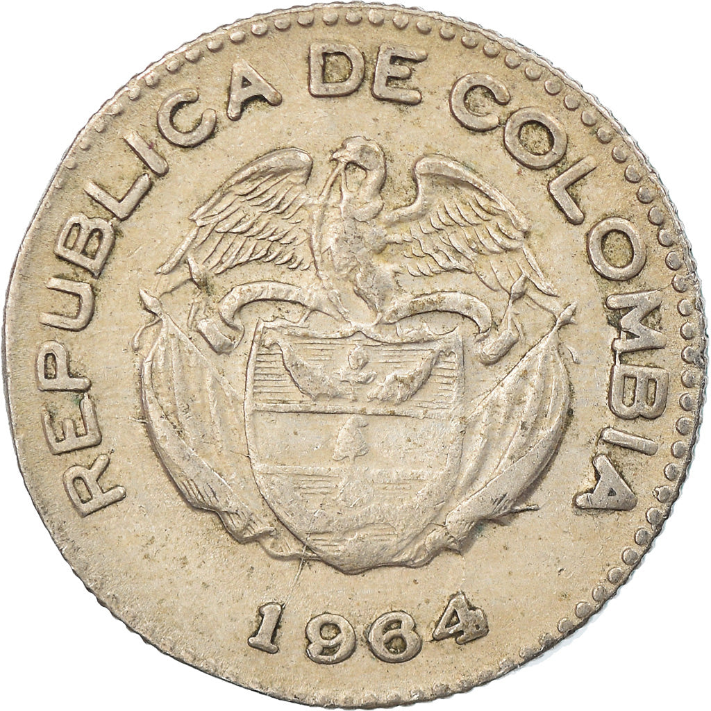 Moneta, Colombia, 10 Centavos, 1964, Bogota, BB, Rame-nichel, KM:212.2