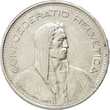 Svizzera, 5 Francs, 1949, BB, Argento, KM:40