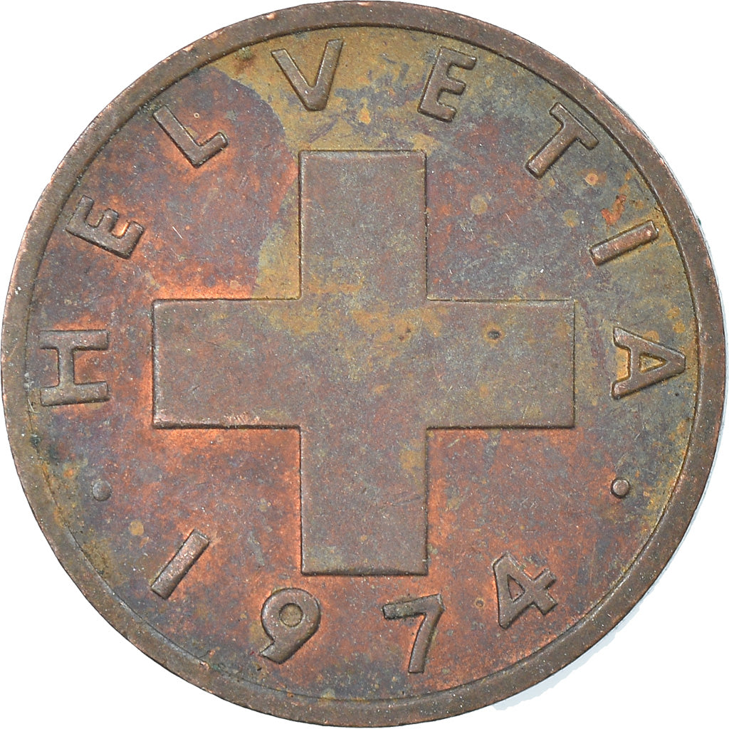 Monnaie, Suisse, Rappen, 1974, Bern, TTB, Bronze, KM:46