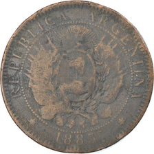 Coin, Argentina, 2 Centavos, 1885, F(12-15), Bronze, KM:33